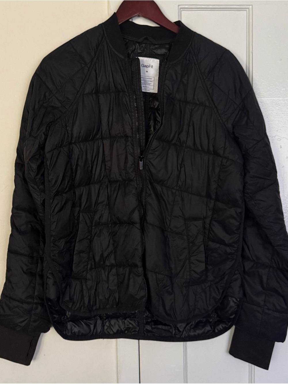 GAP Black Quilted Lightweight Bomber Jacket